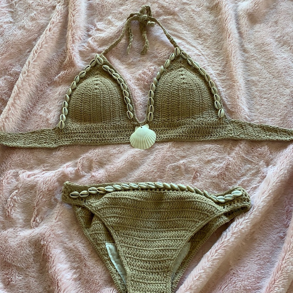 Sea shell crochet bikini